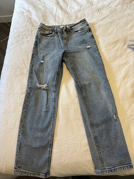 my STYLE Denim - Classic High-Rise Distressed Women's Jeans - Light Blue